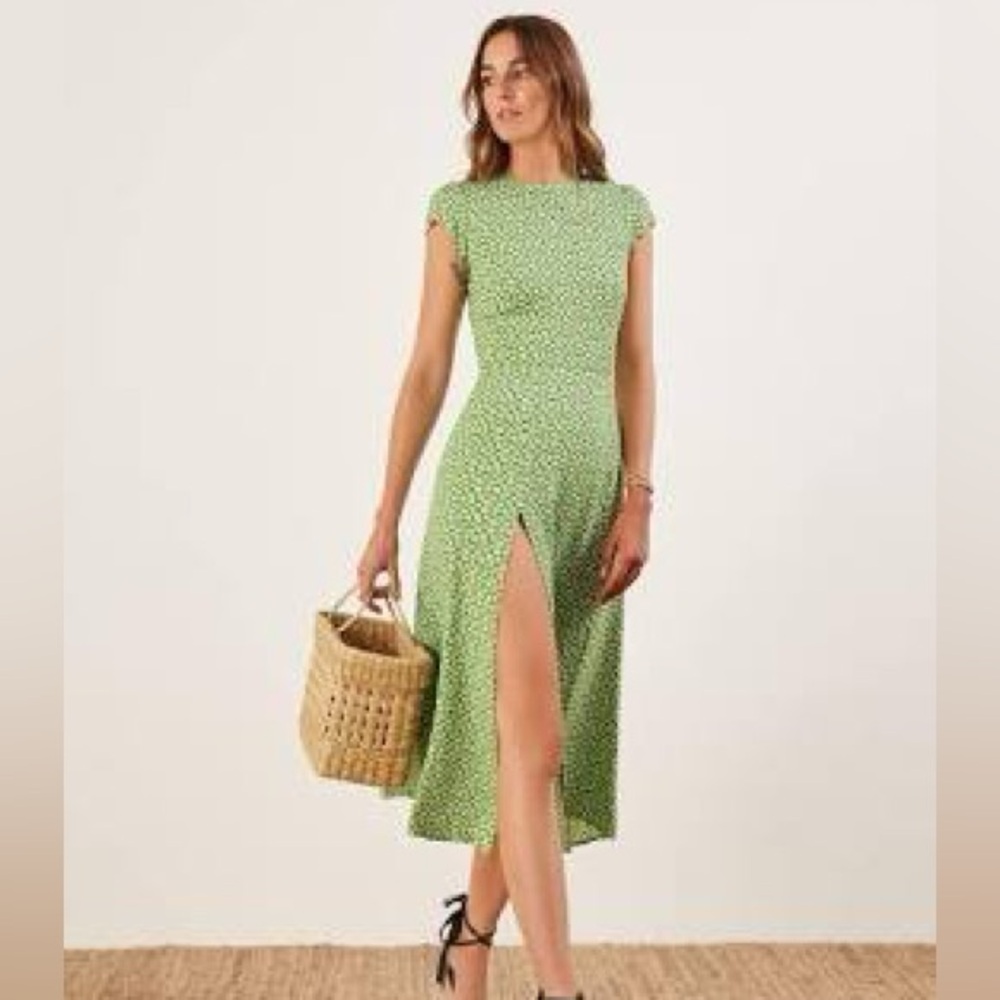 Reformation Gavin Green Midi Dress